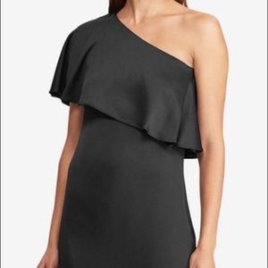 Lauren Ralph Lauren Black One Shoulder Dress